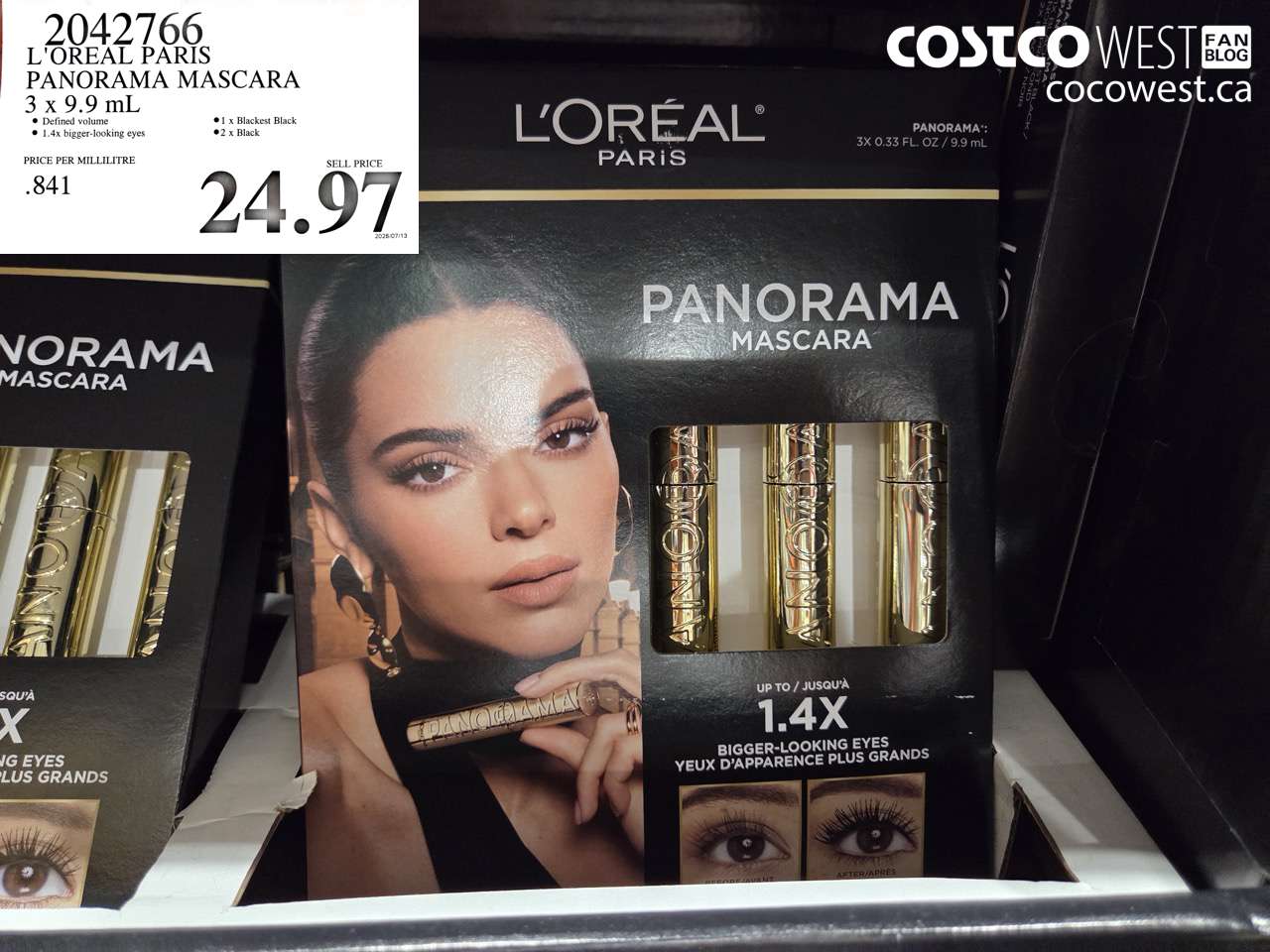 2042766 L'OREAL PARIS PANORAMA MASCARA 3 X 9.9 ML $24.97