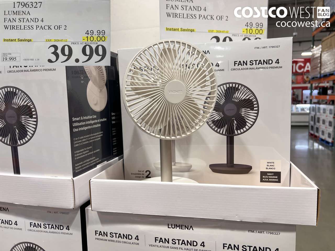 1796327 LUMENA FAN STAND 4 WIRELESS PACK OF 2 ($10.00 INSTANT SAVINGS EXPIRES ON 2026-07-12) $39.99