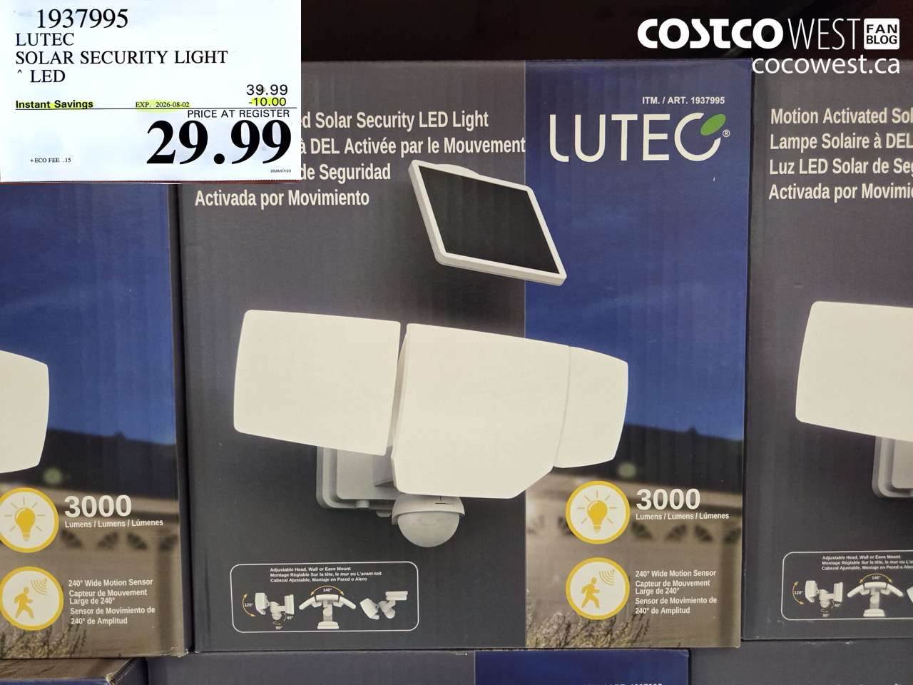 1937995 LUTEC SOLAR SECURITY LIGHT ($10.00 INSTANT SAVINGS EXPIRES ON 2026-08-02) $29.99