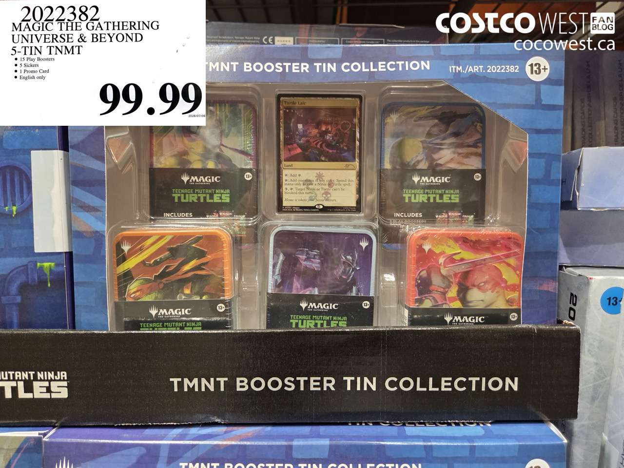 2022382 MAGIC THE GATHERING UNIVERSE & BEYOND 5-TIN TNMT $99.99