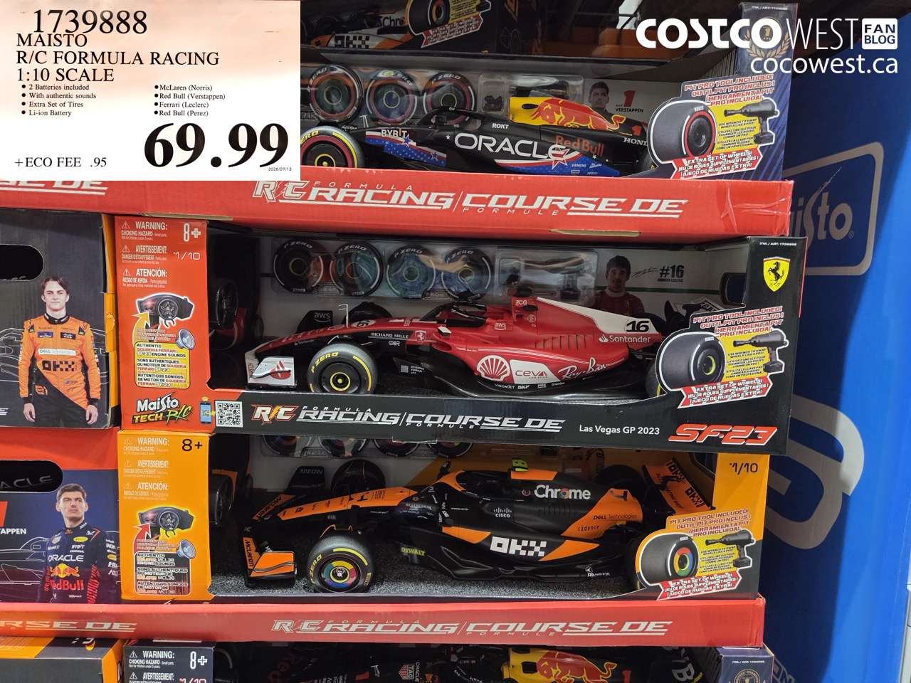 1739888 MAISTO R/C FORMULA RACING 1:10 SCALE $69.99