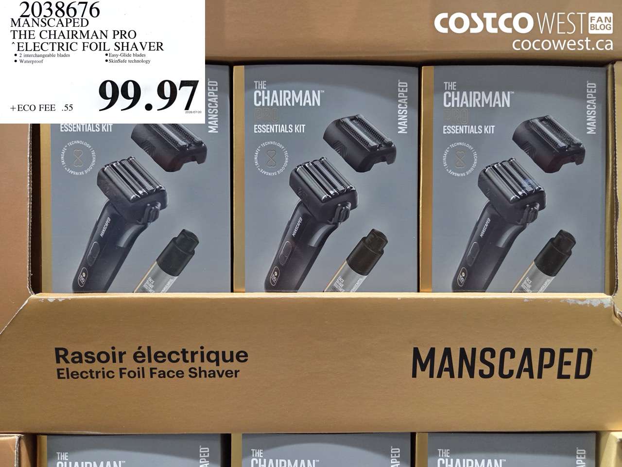 2038676 MANSCAPED THE CHAIRMAN PRO ELECTRIC FOIL SHAVER $99.97