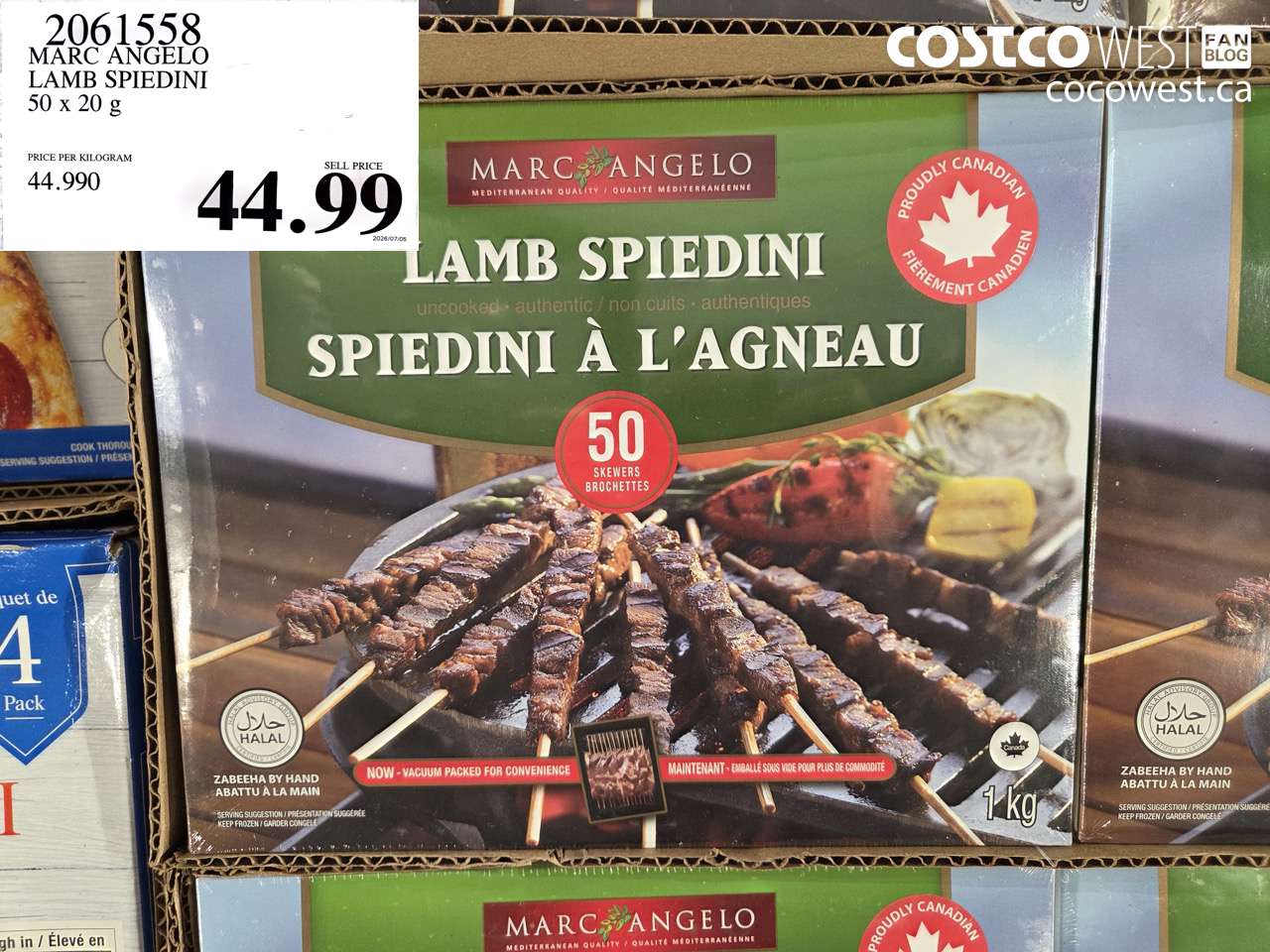 2061558 MARC ANGELO LAMB SPIEDINI 50 X 20 G $44.99