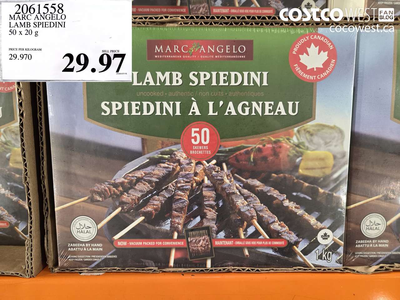 2061558 MARC ANGELO LAMB SPIEDINI 50 X 20 G $29.97