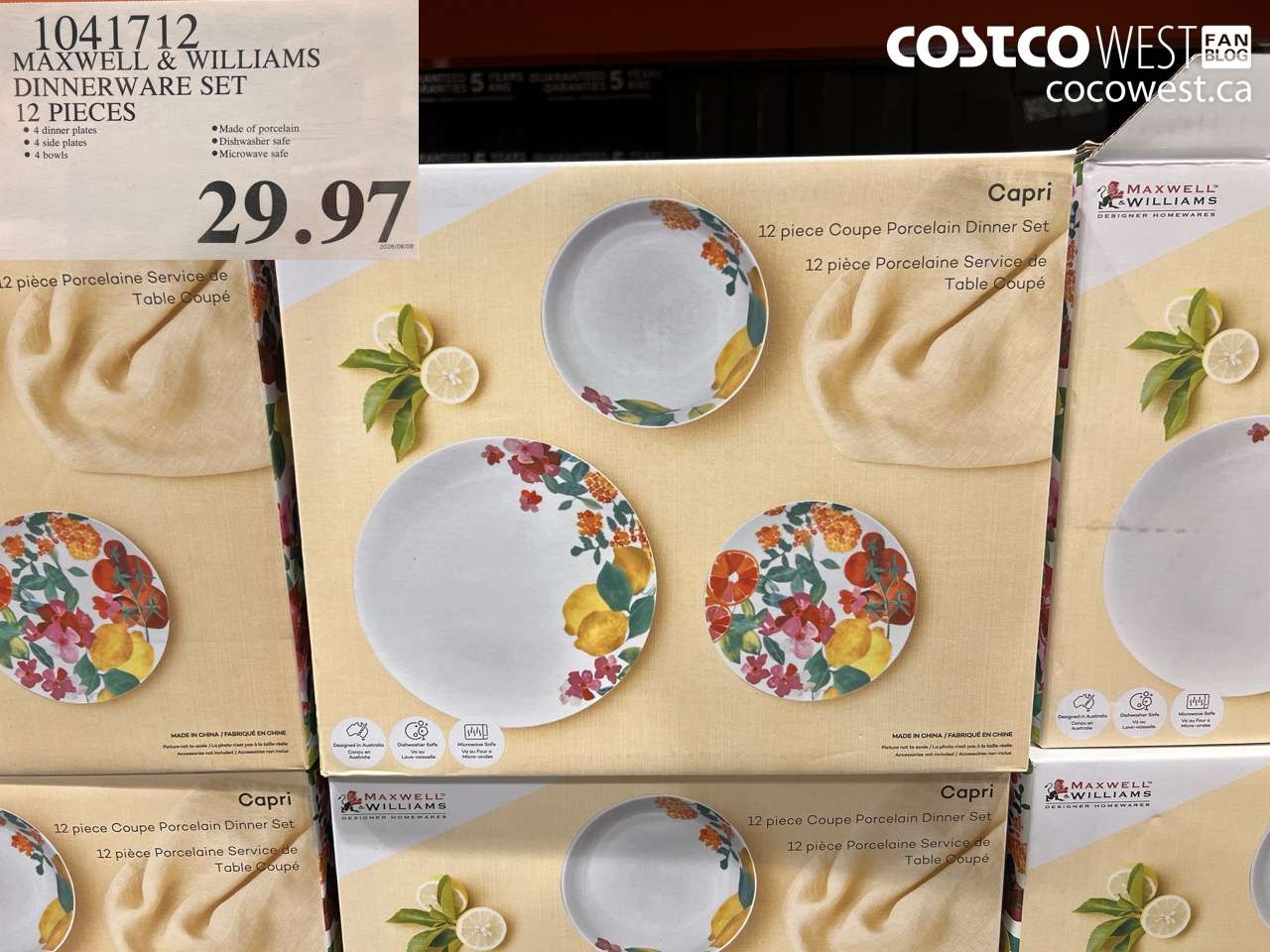 1041712 MAXWELL & WILLIAMS DINNERWARE SET 12 PIECES $29.97
