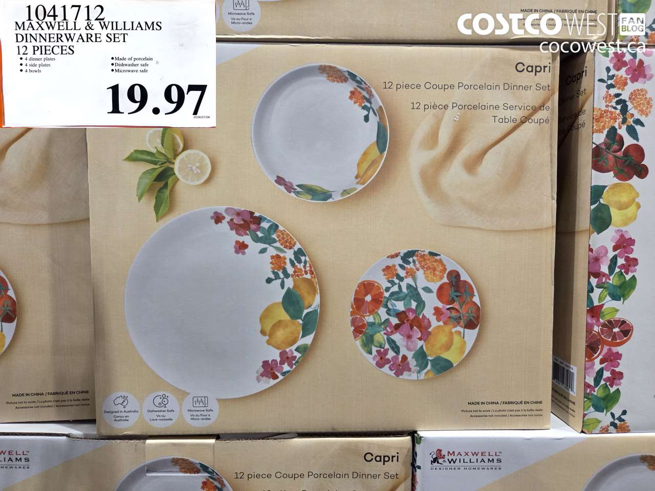 1041712 MAXWELL & WILLIAMS DINNERWARE SET 12 PIECES $19.97