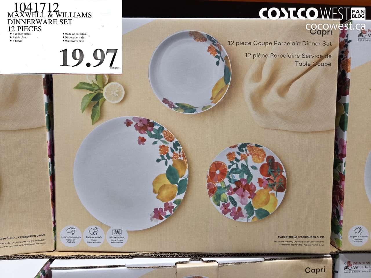 1041712 MAXWELL & WILLIAMS DINNERWARE SET 12 PIECES $19.97
