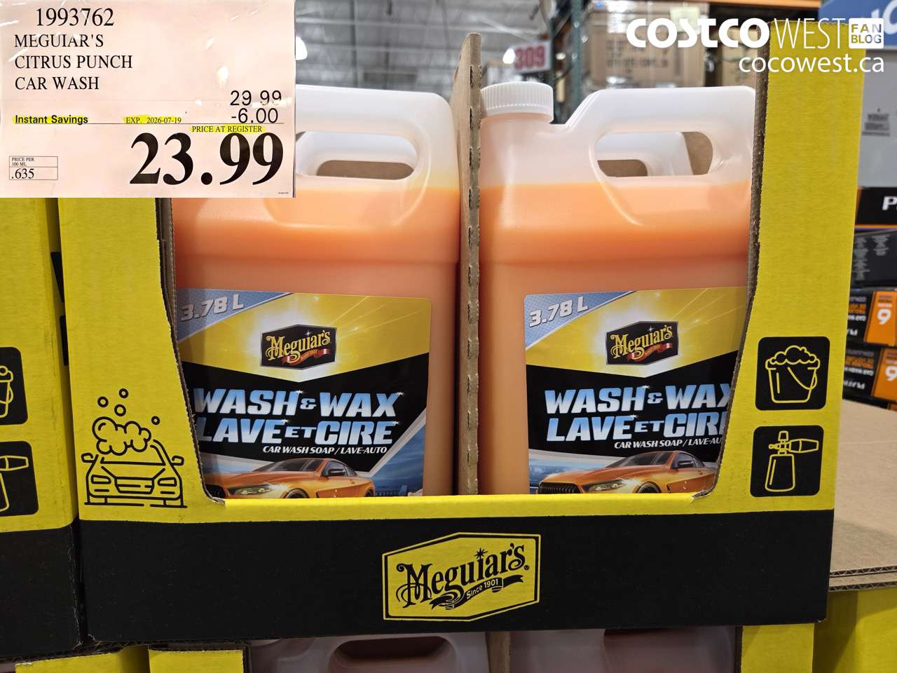 1993762 MEGUIAR'S CITRUS PUNCH CAR WASH ($6.00 INSTANT SAVINGS EXPIRES ON 2026-07-19) $23.99