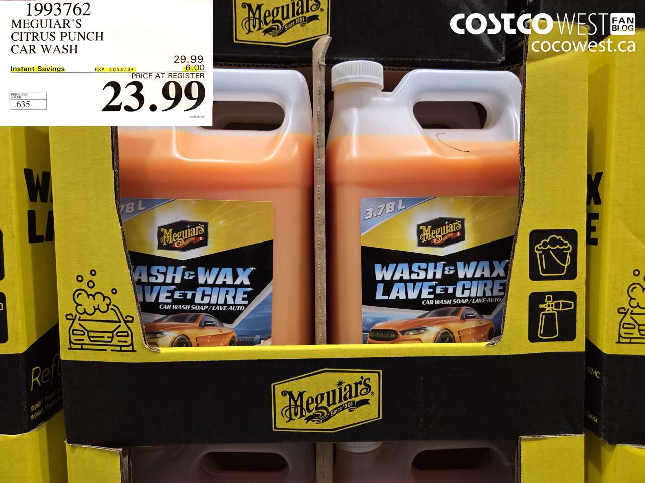 1993762 MEGUIAR'S CITRUS PUNCH CAR WASH ($6.00 INSTANT SAVINGS EXPIRES ON 2026-07-19) $23.99
