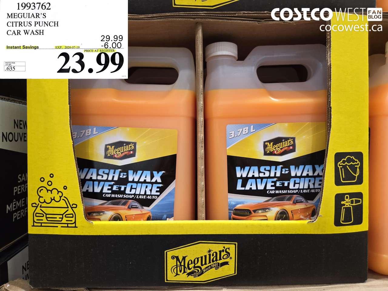 1993762 MEGUIAR'S CITRUS PUNCH CAR WASH ($6.00 INSTANT SAVINGS EXPIRES ON 2026-07-19) $23.99