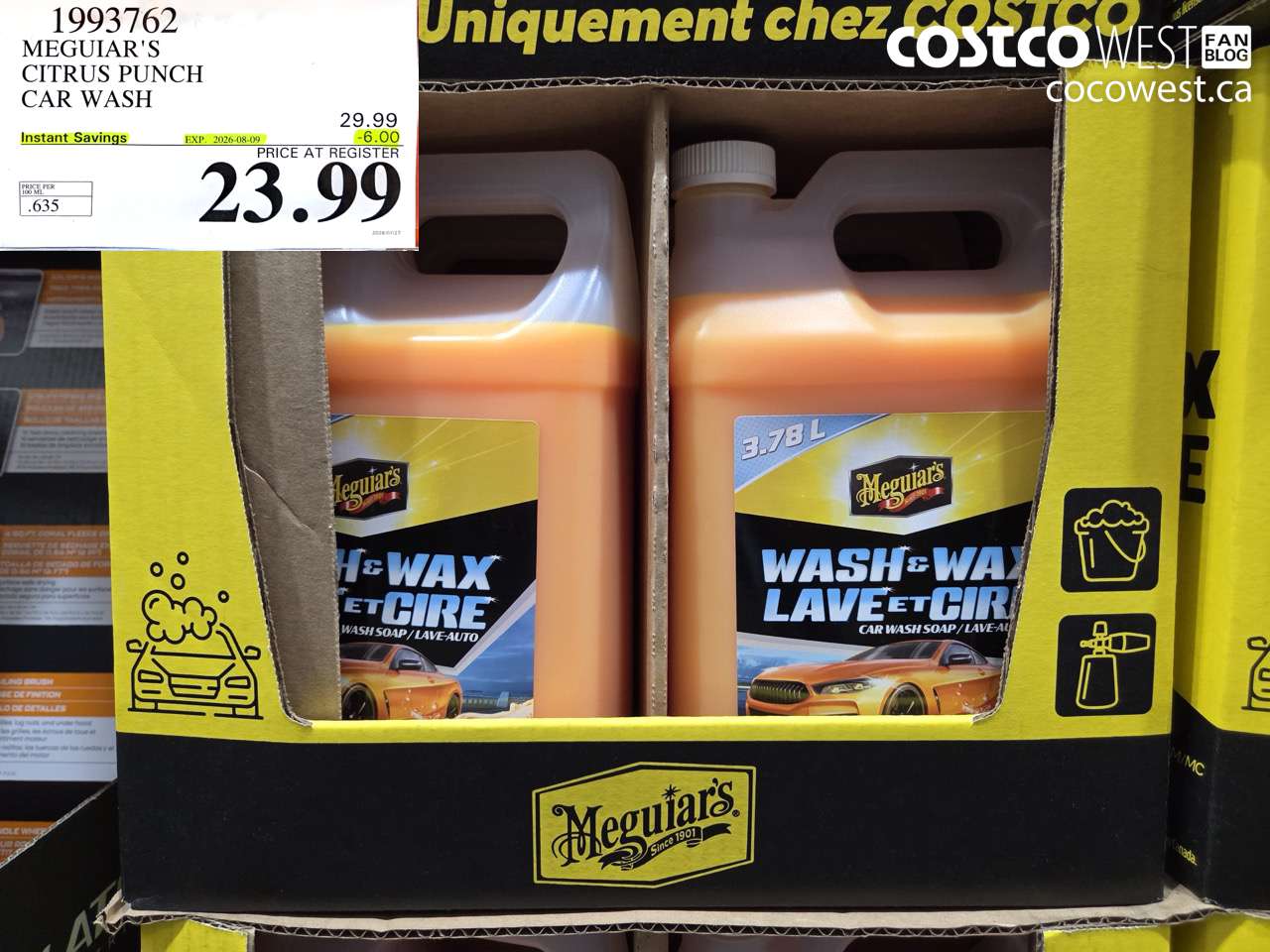 1993762 MEGUIAR'S CITRUS PUNCH CAR WASH ($6.00 INSTANT SAVINGS EXPIRES ON 2026-08-09) $23.99