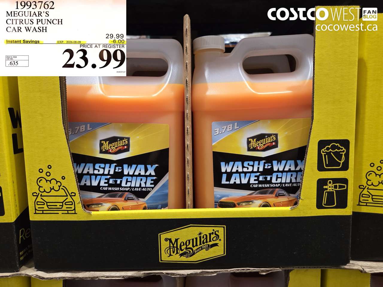 1993762 MEGUIAR'S CITRUS PUNCH CAR WASH ($6.00 INSTANT SAVINGS EXPIRES ON 2026-08-09) $23.99