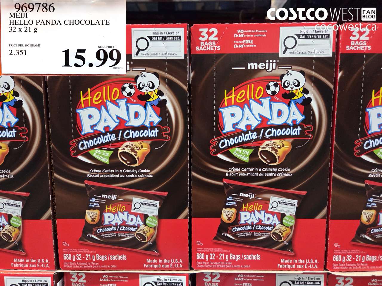 969786 MEIJI HELLO PANDA CHOCOLATE 32 X 21 G $15.99