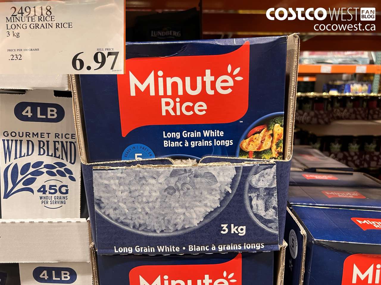 249118 MINUTE RICE LONG GRAIN RICE 3 KG $6.97