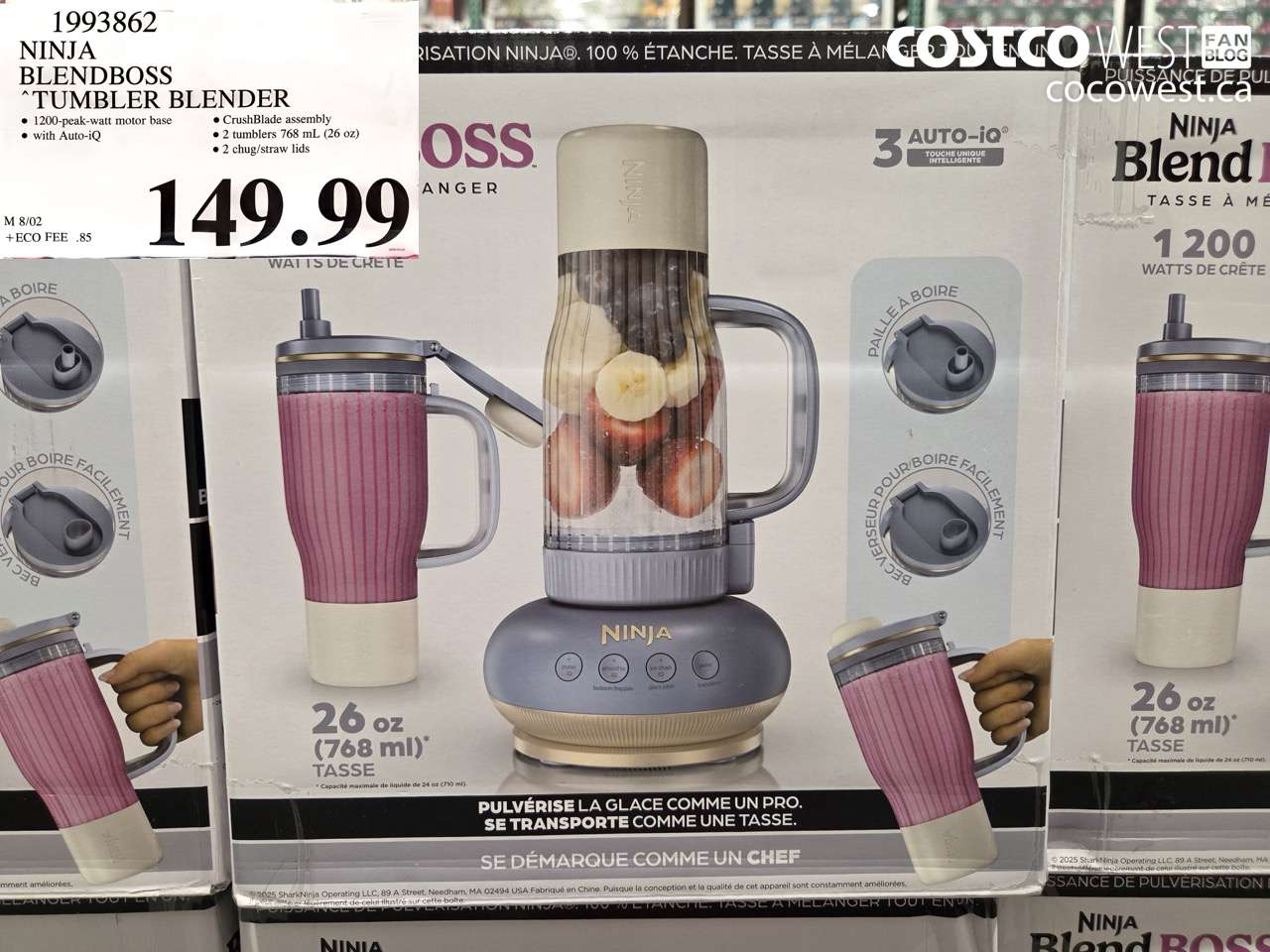 1993862 NINJA BLENDBOSS TUMBLER BLENDER $149.99