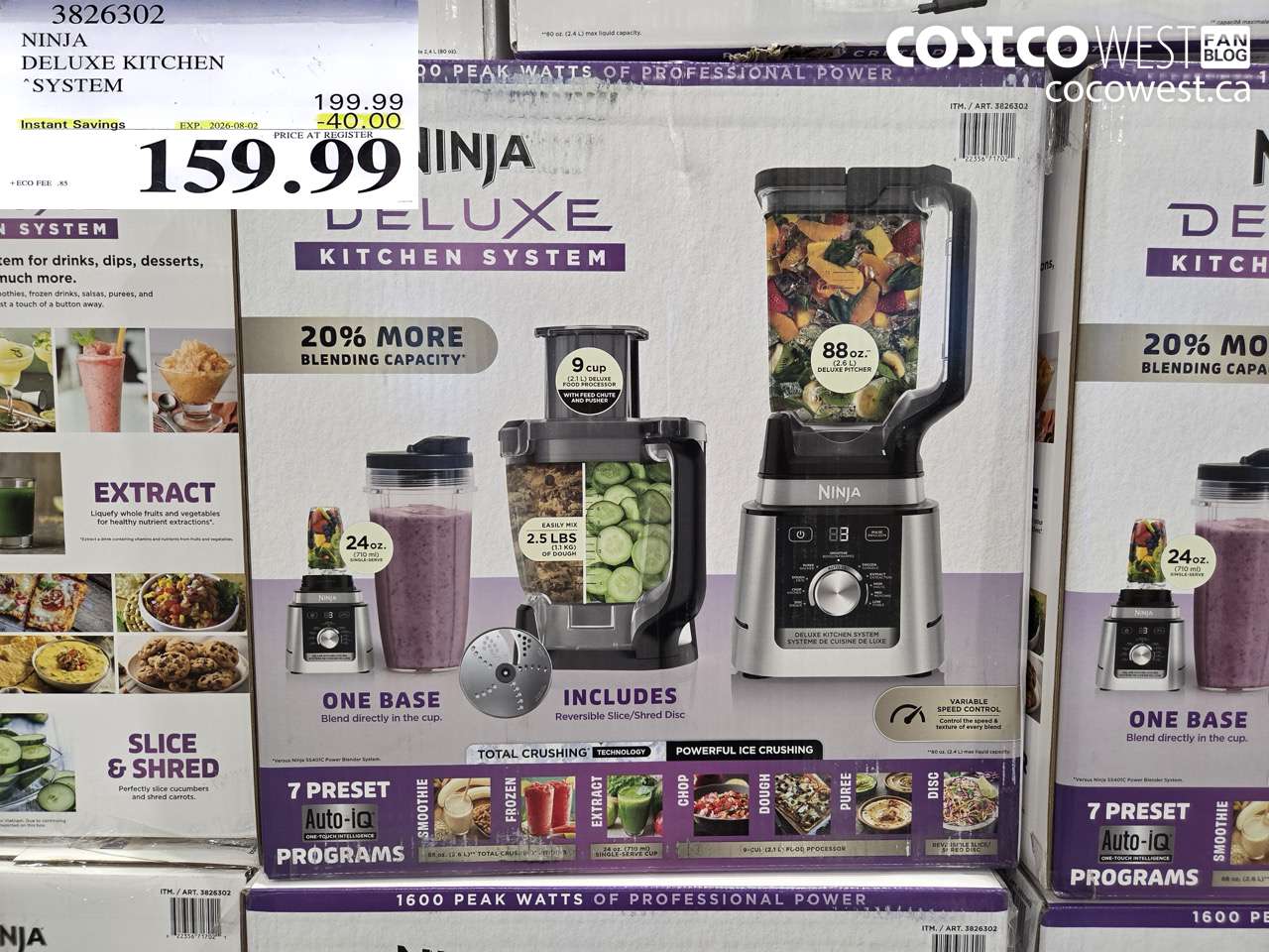 3826302 NINJA DELUXE KITCHEN SYSTEM ($40.00 INSTANT SAVINGS EXPIRES ON 2026-08-02) $159.99