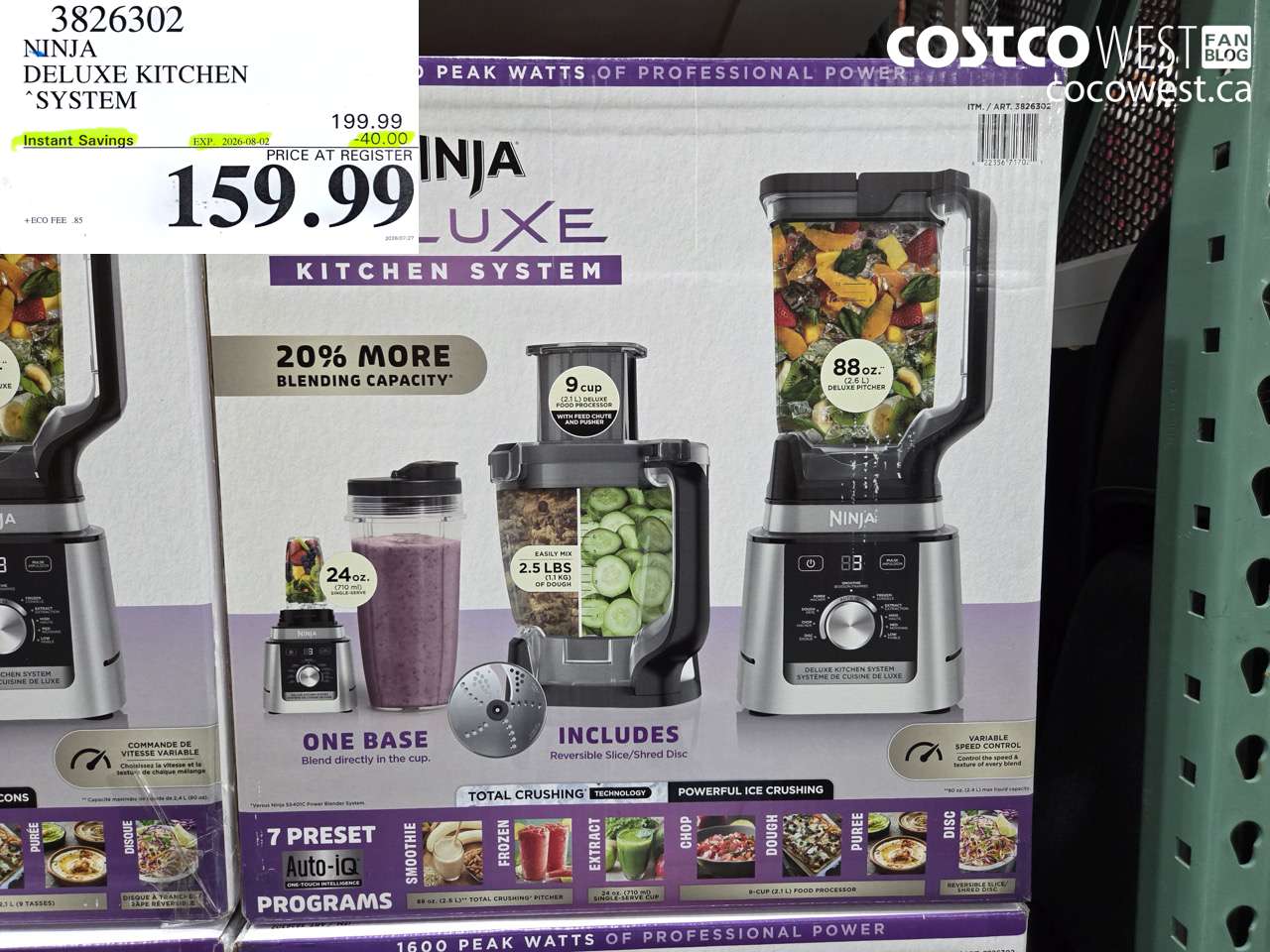 3826302 NINJA DELUXE KITCHEN SYSTEM ($40.00 INSTANT SAVINGS EXPIRES ON 2026-08-02) $159.99