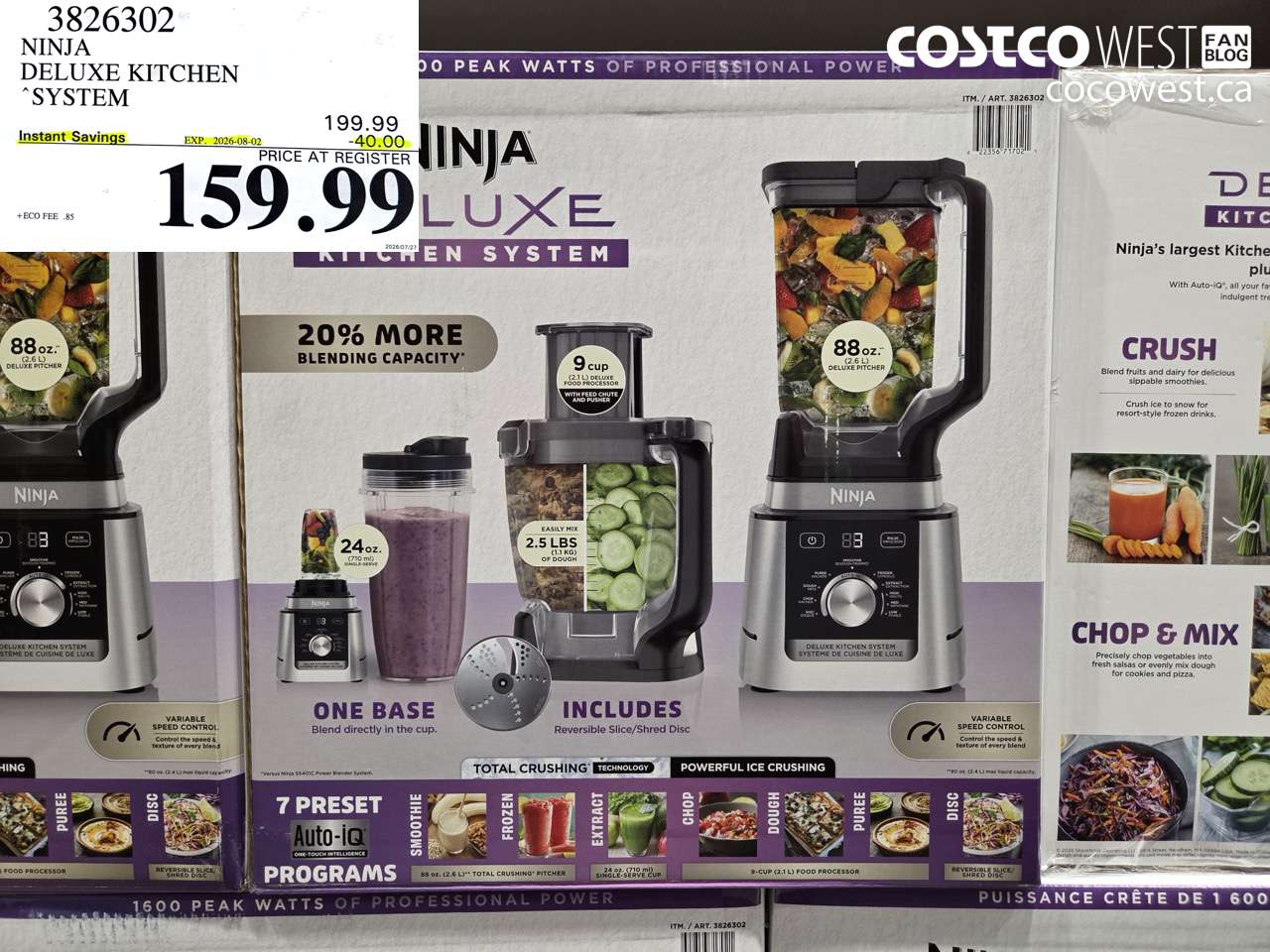 3826302 NINJA DELUXE KITCHEN SYSTEM ($40.00 INSTANT SAVINGS EXPIRES ON 2026-08-02) $159.99