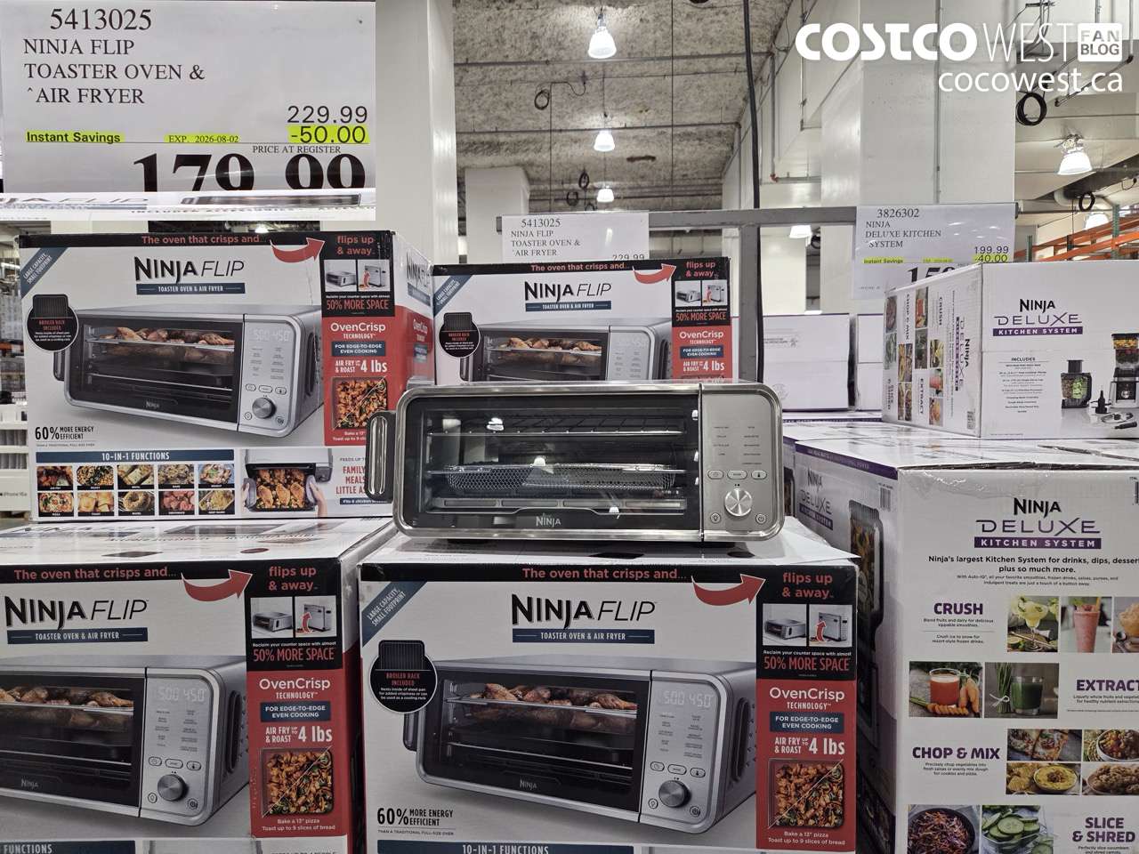 5413025 NINJA FLIP TOASTER OVEN & AIR FRYER ($50.00 INSTANT SAVINGS EXPIRES ON 2026-08-02) $179.99