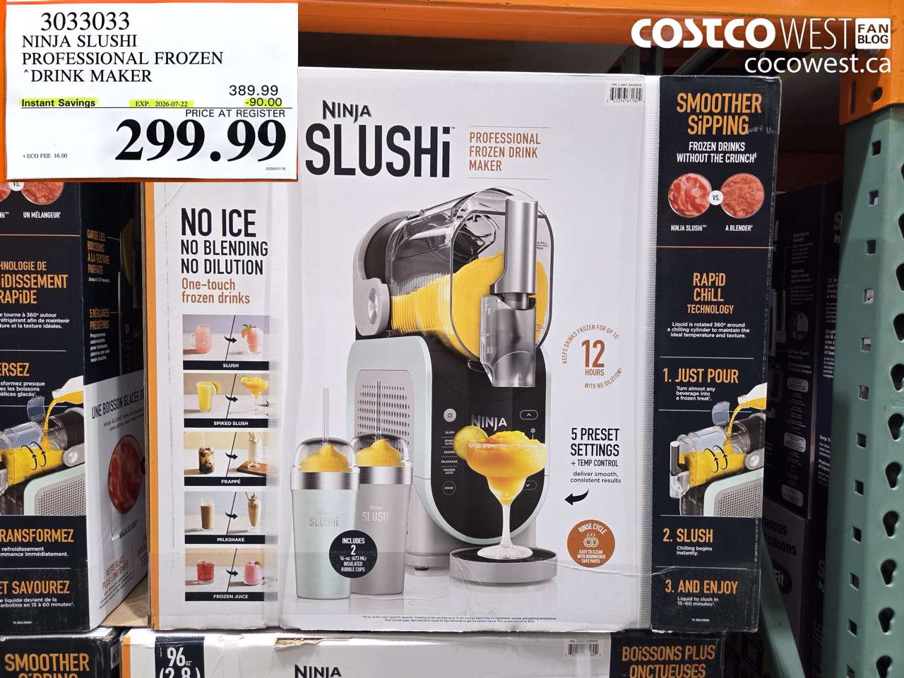 3033033 NINJA SLUSHI PROFESSIONAL FROZEN DRINK MAKER ($90.00 INSTANT SAVINGS EXPIRES ON 2026-07-22) $299.99