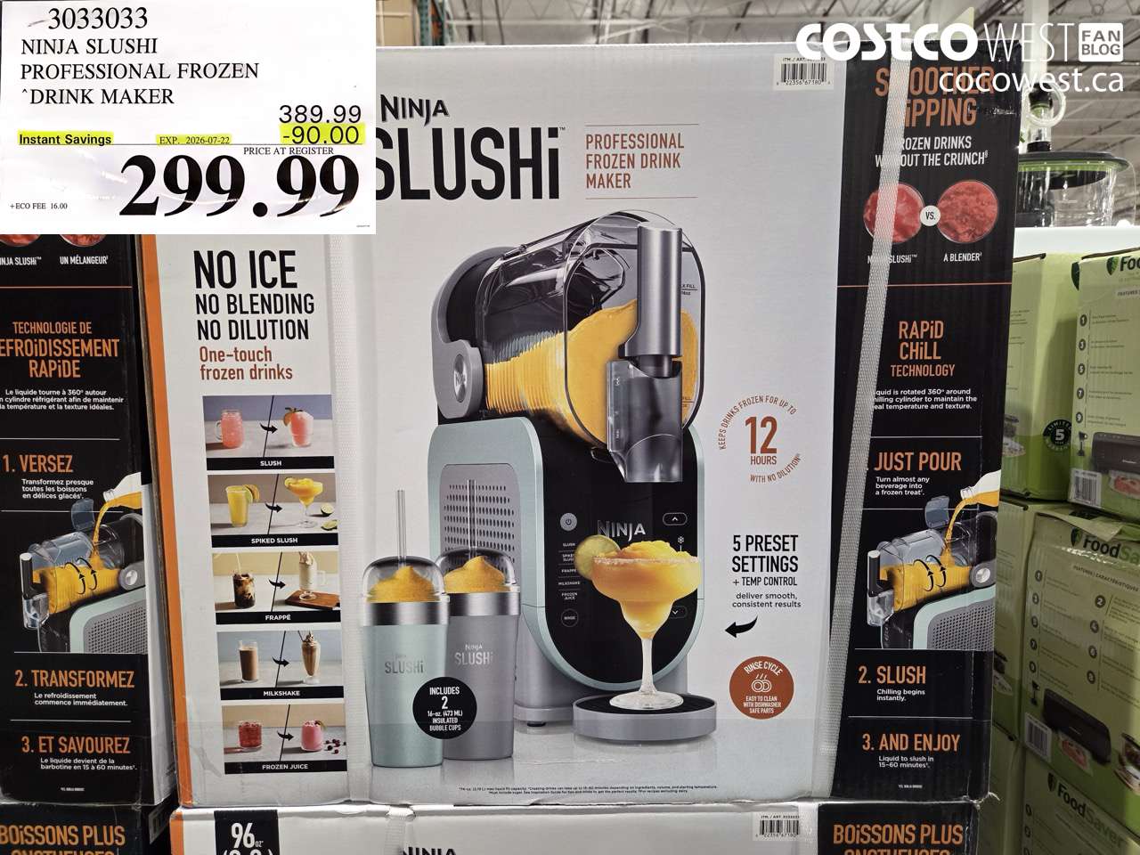 3033033 NINJA SLUSHI PROFESSIONAL FROZEN DRINK MAKER ($90.00 INSTANT SAVINGS EXPIRES ON 2026-07-22) $299.99