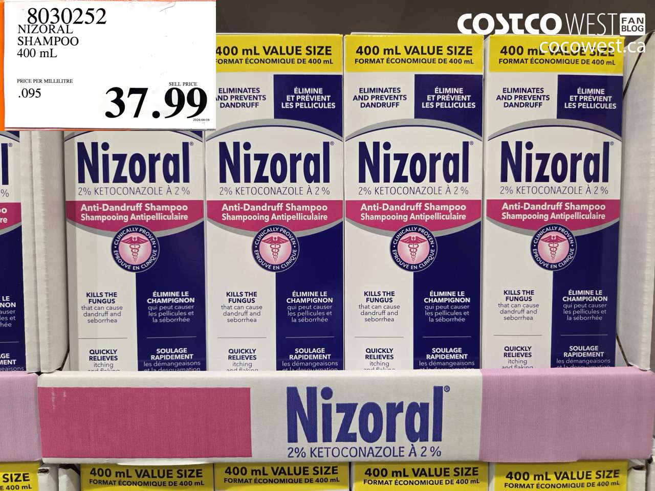 8030252 NIZORAL SHAMPOO 400 ML $37.99