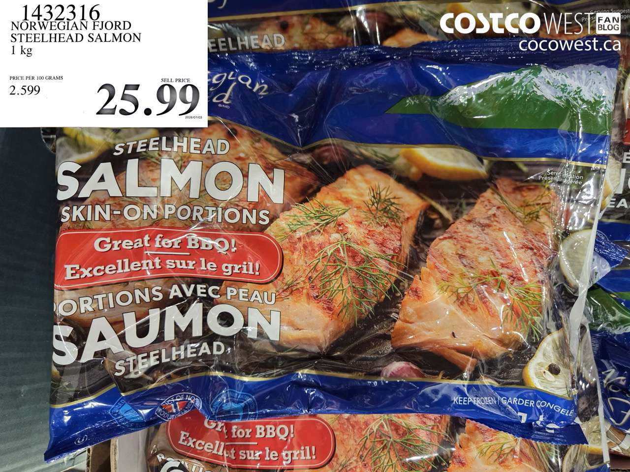 1432316 NORWEGIAN FJORD STEELHEAD SALMON 1 KG $25.99