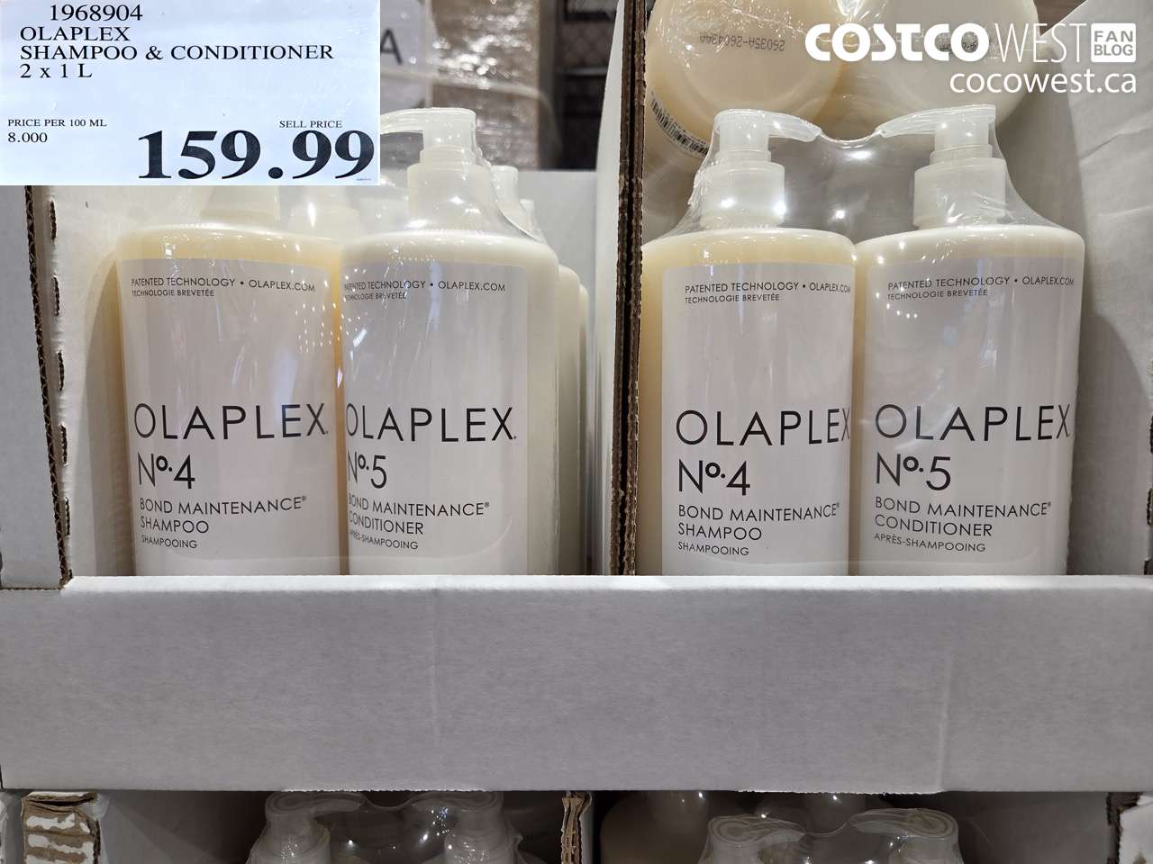 1968904 OLAPLEX SHAMPOO & CONDITIONER 2 X 1 L $159.99