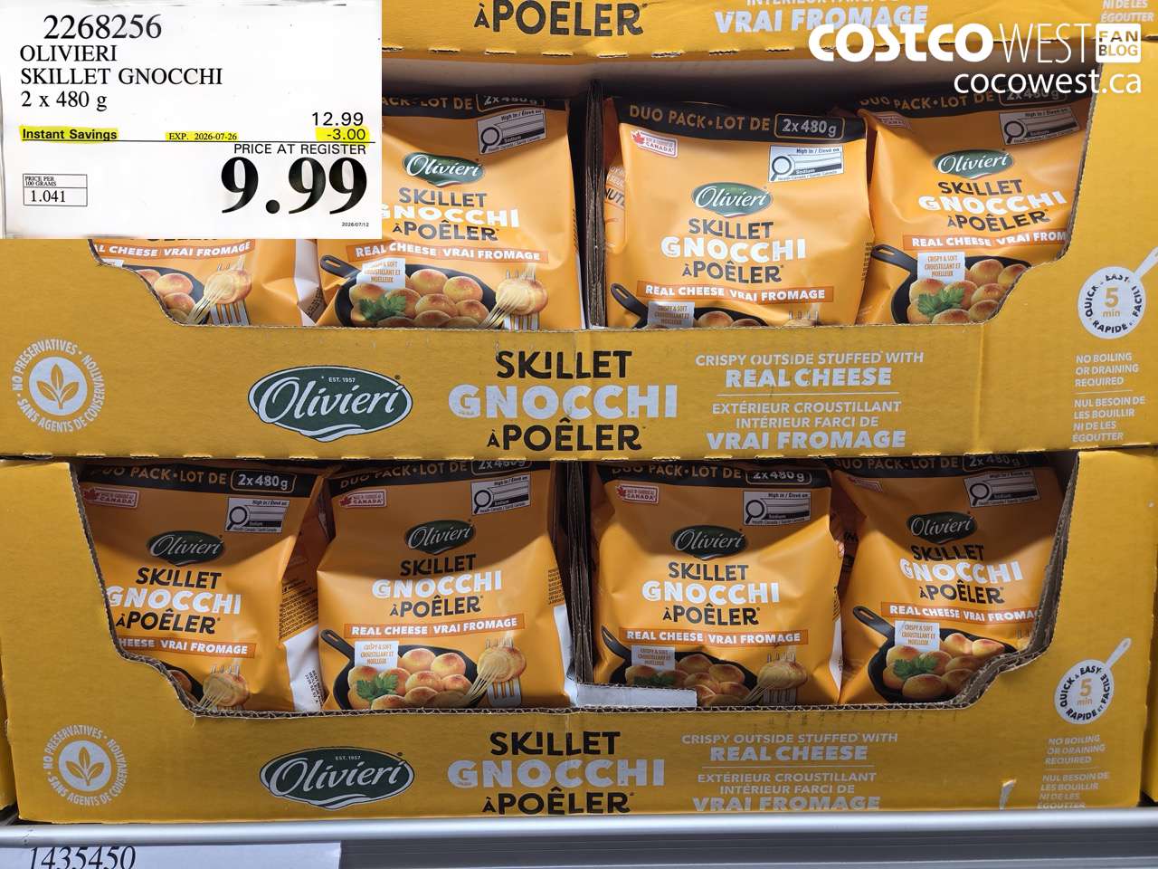 2268256 OLIVIERI SKILLET GNOCCHI 2 X 480 G ($3.00 INSTANT SAVINGS EXPIRES ON 2026-07-26) $9.99