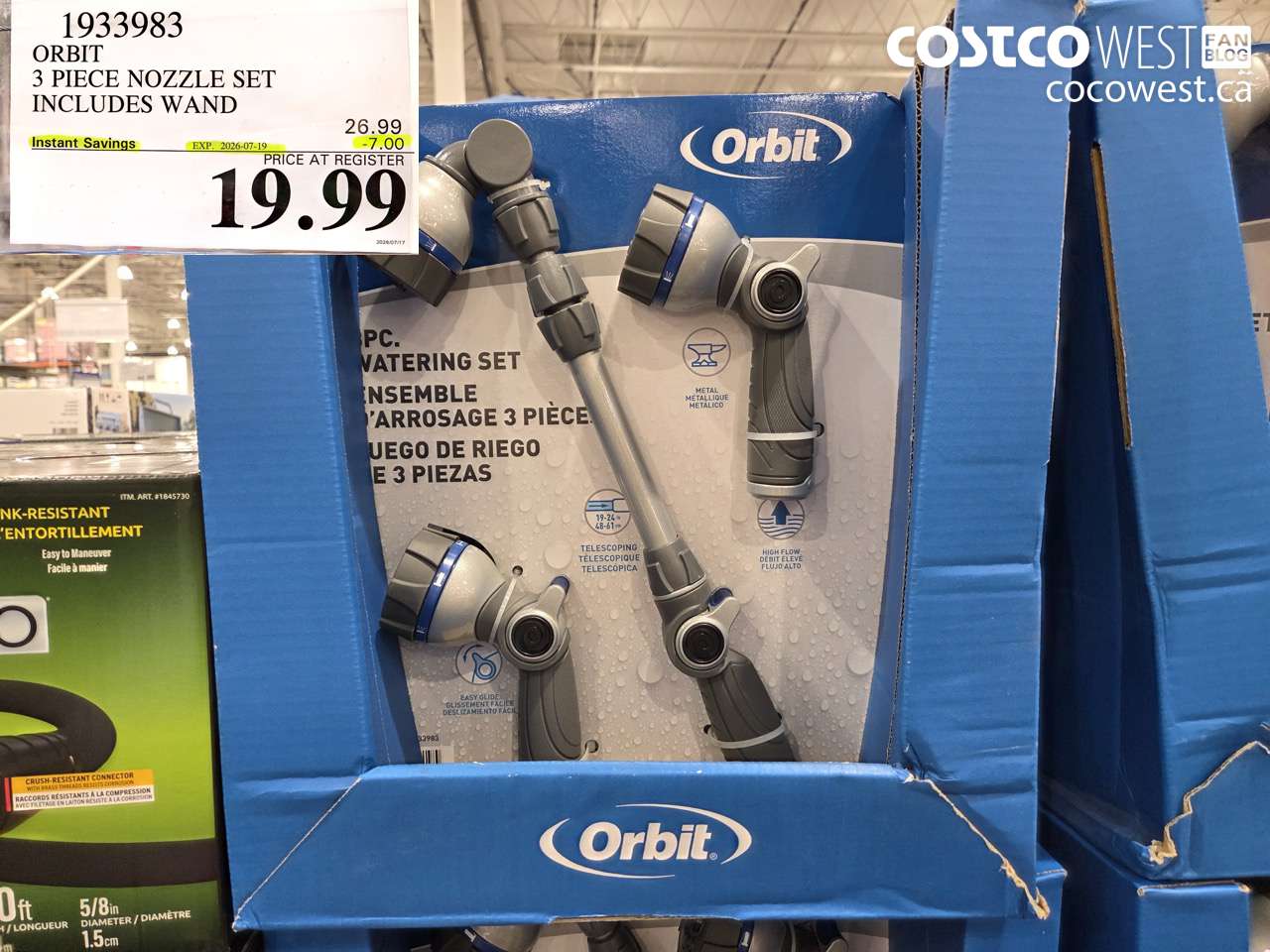 1933983 ORBIT 3 PIECE NOZZLE SET INCLUDES WAND ($7.00 INSTANT SAVINGS EXPIRES ON 2026-07-19) $19.99