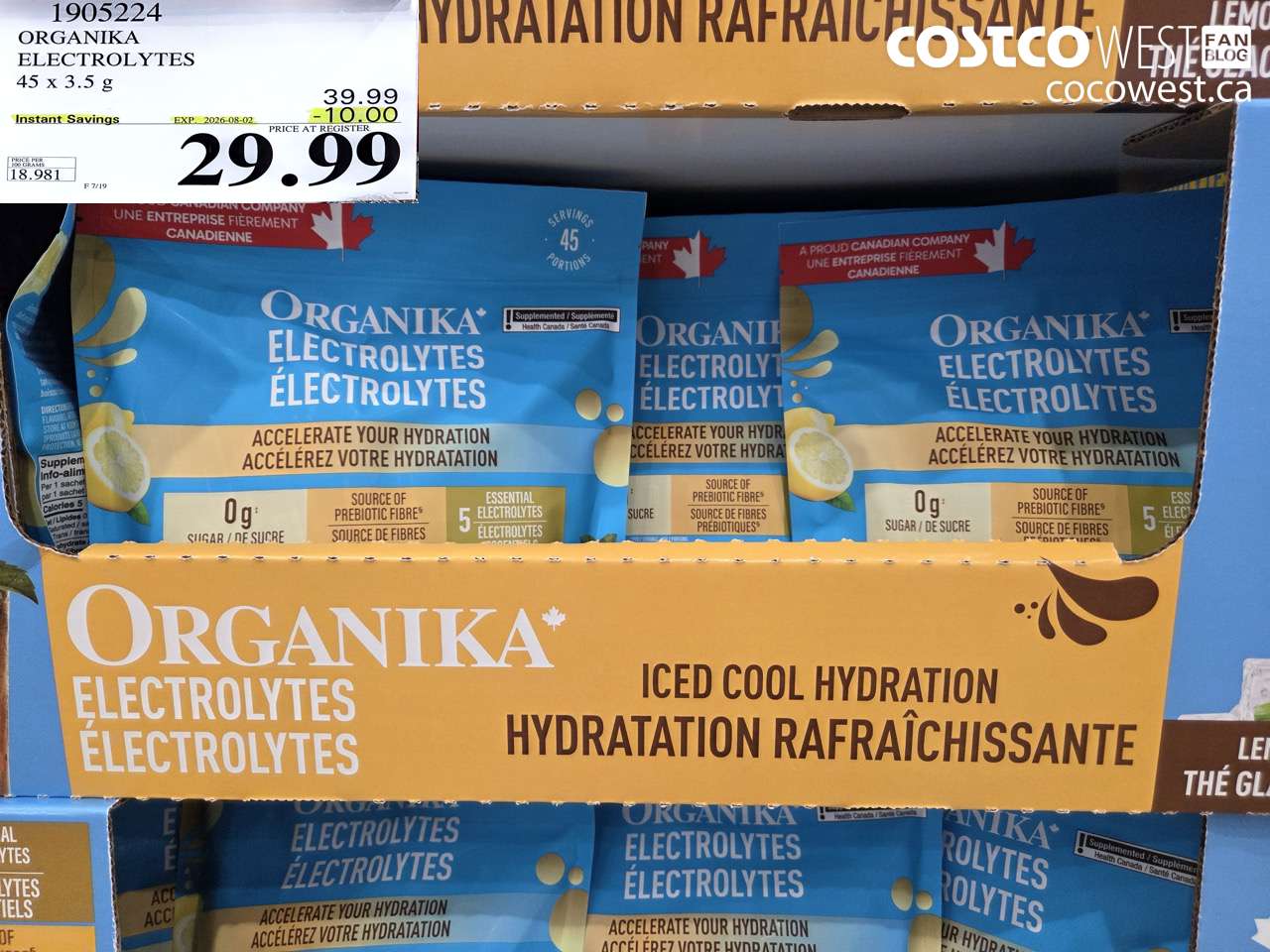 1905224 ORGANIKA ELECTROLYTES 45 X 3.5 G ($10.00 INSTANT SAVINGS EXPIRES ON 2026-08-02) $29.99
