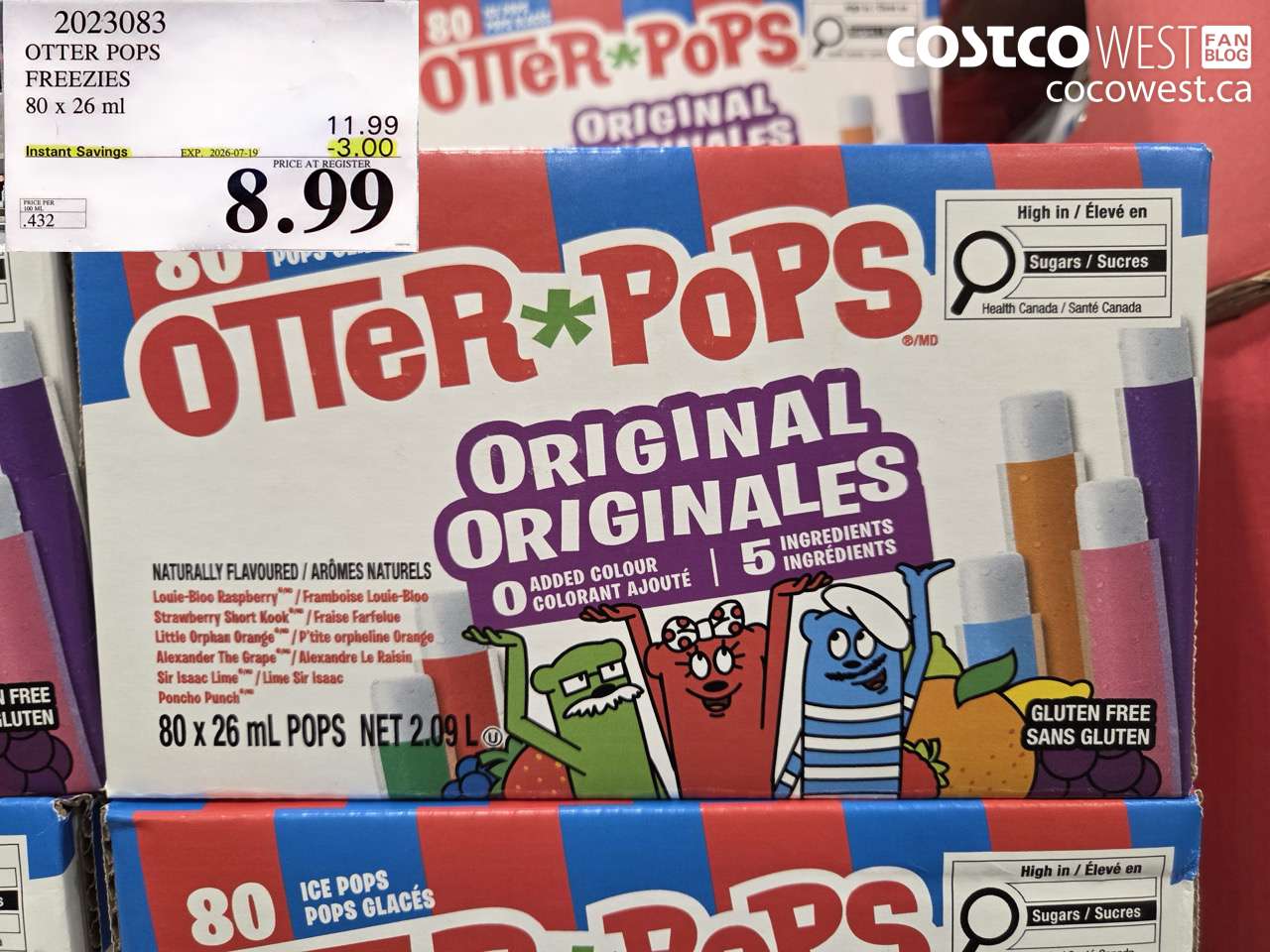 2023083 OTTER POPS FREEEZIES 80 X 26 ML ($3.00 INSTANT SAVINGS EXPIRES ON 2026-07-19) $8.99