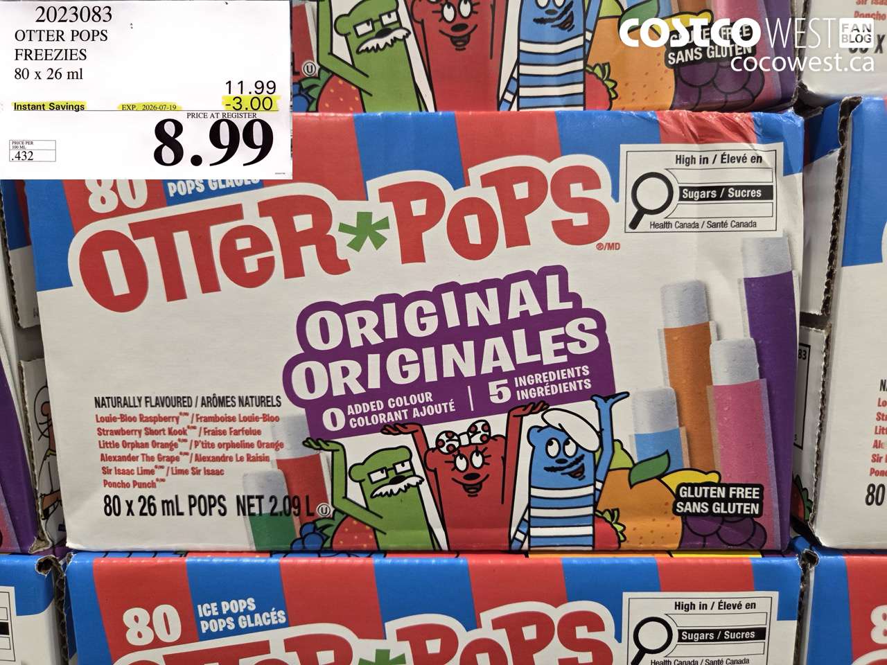 2023083 OTTER POPS FREEEZIES 80 X 26 ML ($3.00 INSTANT SAVINGS EXPIRES ON 2026-07-19) $8.99