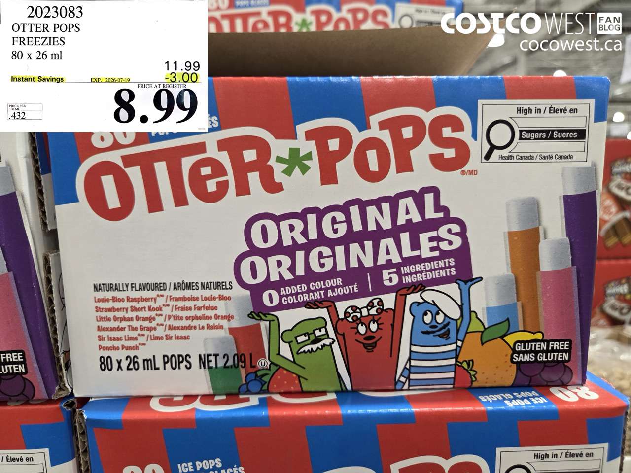 2023083 OTTER POPS FREEZIES 80 X 26 ML ($3.00 INSTANT SAVINGS EXPIRES ON 2026-07-19) $8.99