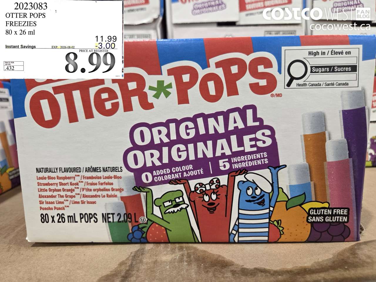 2023083 OTTER POPS FREEZIES 80 X 26 ML ($3.00 INSTANT SAVINGS EXPIRES ON 2026-08-02) $8.99