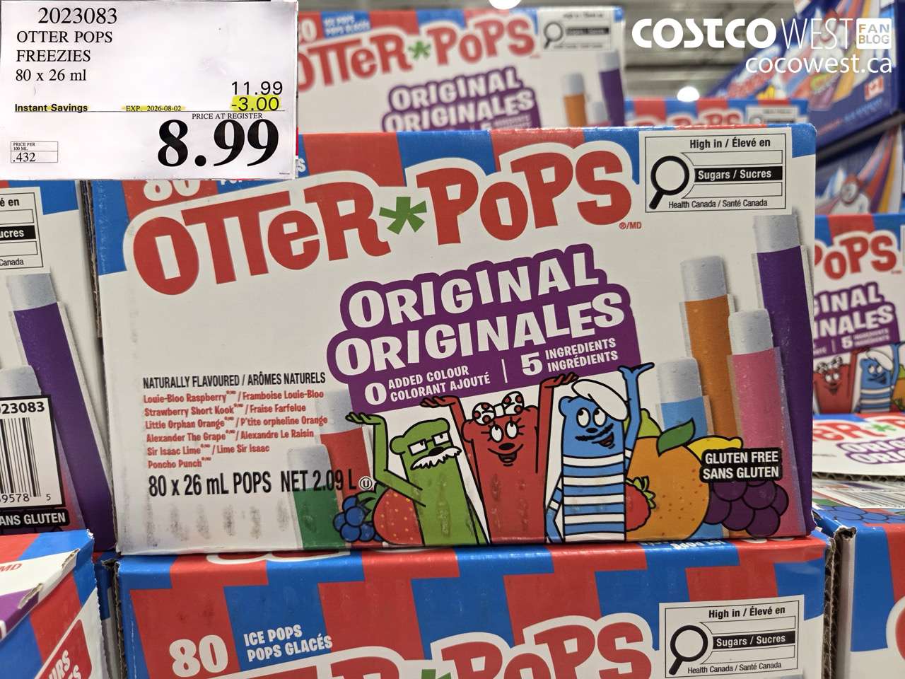 2023083 OTTER POPS FREEZIES 80 X 26 ML ($3.00 INSTANT SAVINGS EXPIRES ON 2026-08-02) $8.99