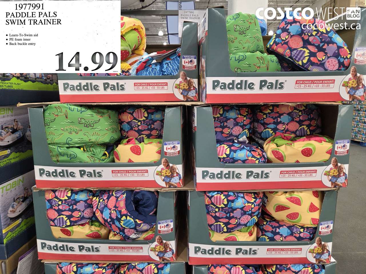 1977991 PADDLE PALS SWIM TRAINER $14.99