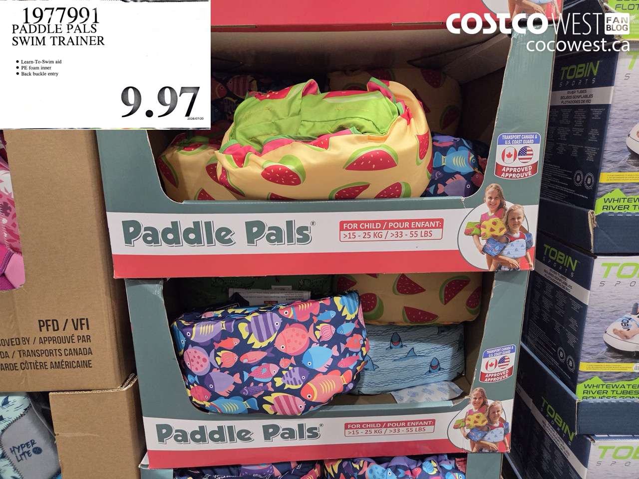 1977991 PADDLE PALS SWIM TRAINER $9.97