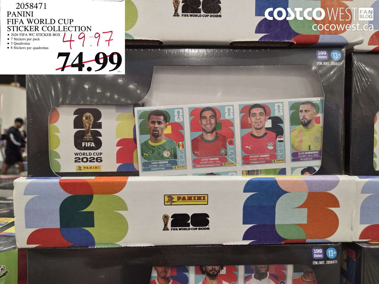 2058471 PANINI FIFA WORLD CUP STICKER COLLECTION $49.97
