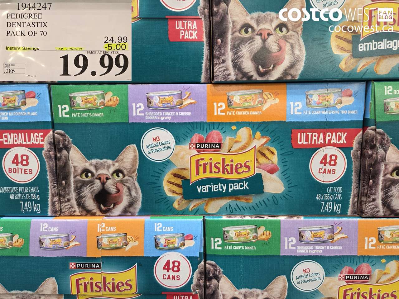 1944247 PEDIGREE DENTASTIX PACK OF 70 ($5.00 INSTANT SAVINGS EXPIRES ON 2026-07-19) $19.99