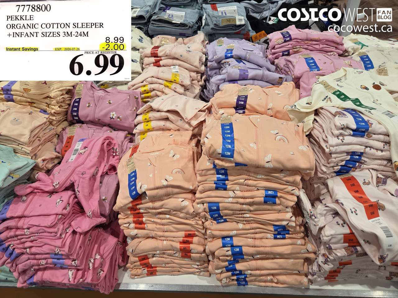 7778800 PEKKLE ORGANIC COTTON SLEEPER +INFANT SIZES 3M-24M ($2.00 INSTANT SAVINGS EXPIRES ON 2026-07-26) $6.99