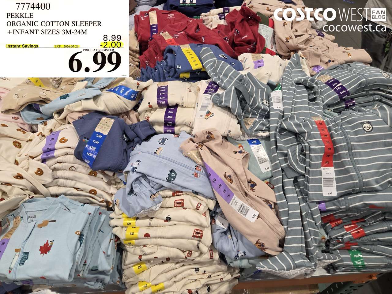 7774400 PEKKLE ORGANIC COTTON SLEEPER +INFANT SIZES 3M-24M ($2.00 INSTANT SAVINGS EXPIRES ON 2026-07-26) $6.99