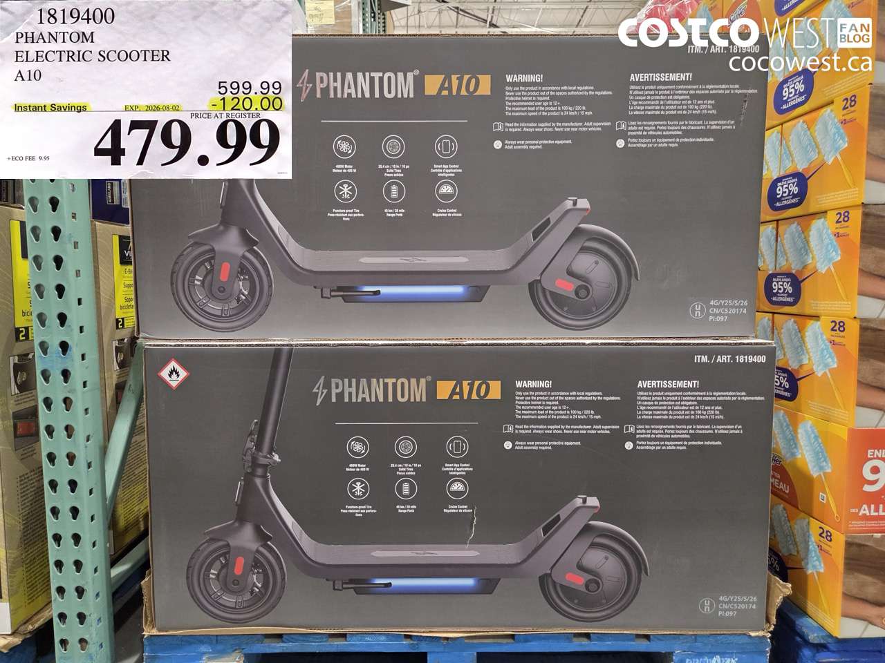 1819400 PHANTOM ELECTRIC SCOOTER A10 ($120.00 INSTANT SAVINGS EXPIRES ON 2026-08-02) $479.99