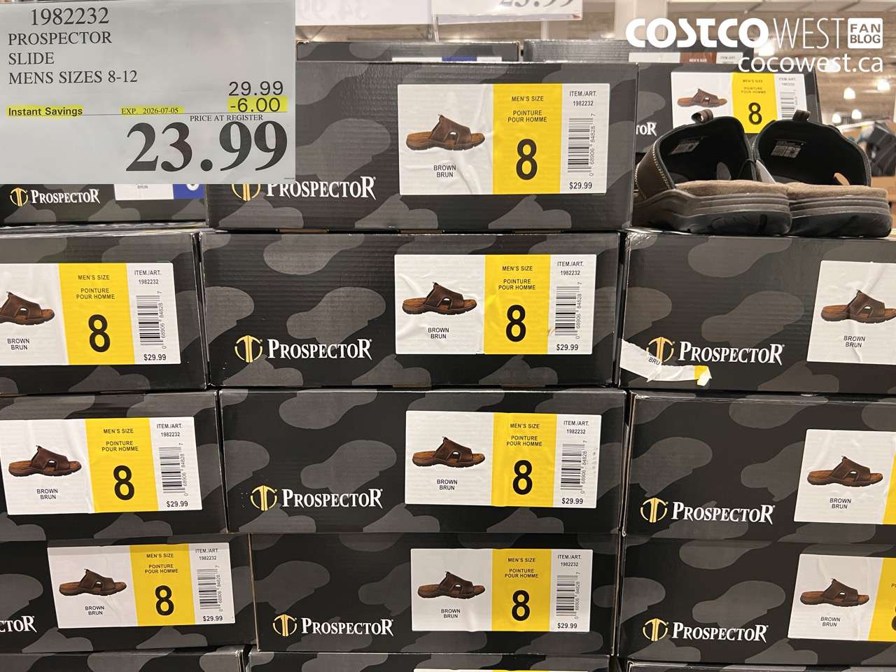 1982232 PROSPECTOR SLIDE MENS SIZES 8-12 ($6.00 INSTANT SAVINGS EXPIRES ON 2026-07-05) $23.99