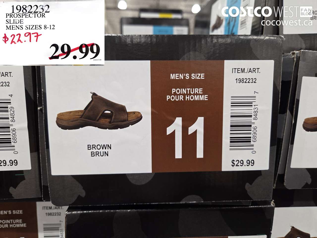 1982232 PROSPECTOR SLIDE MENS SIZES 8-12 $22.97