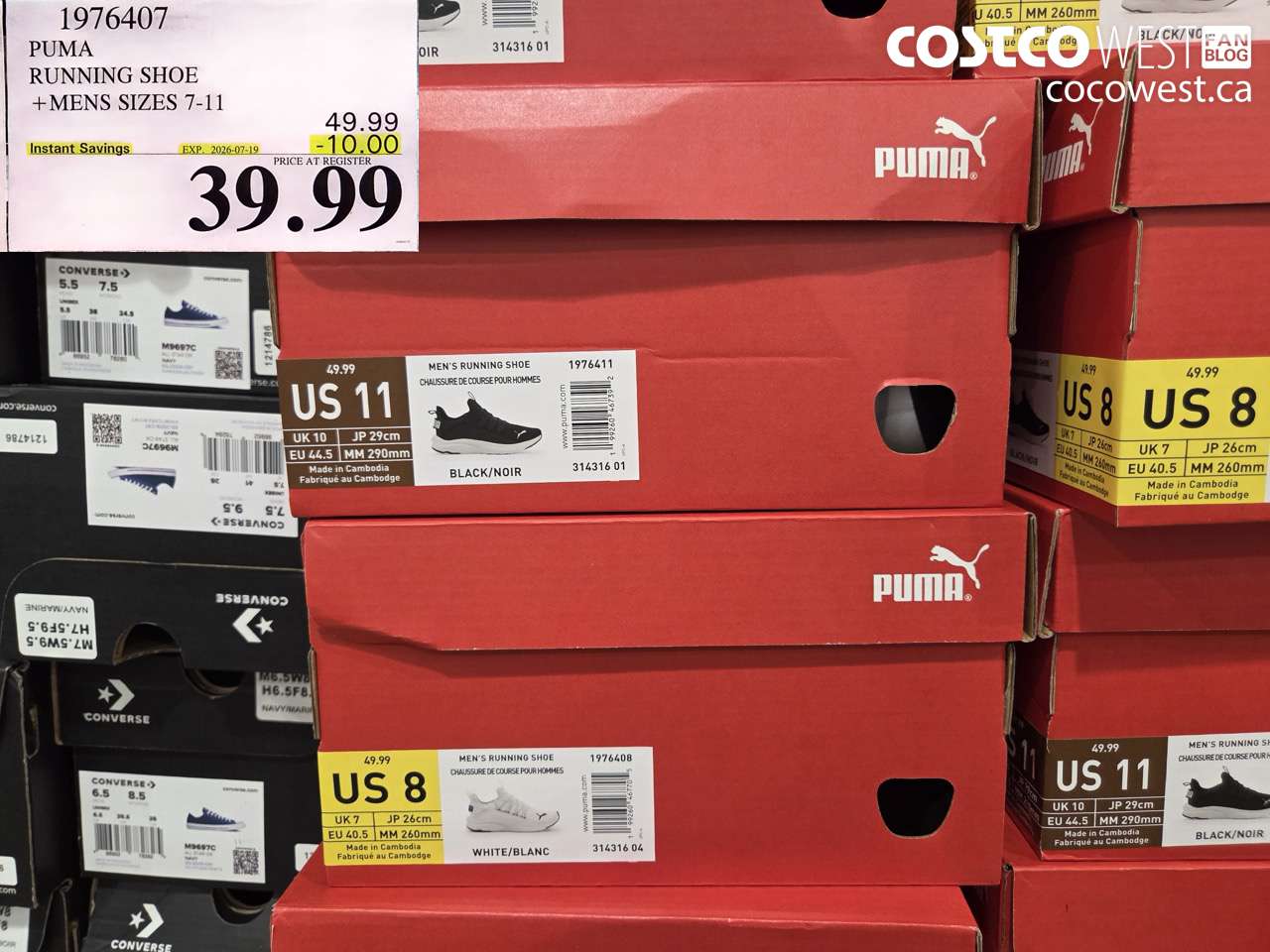 1976407 PUMA RUNNING SHOE MENS SIZES 7-11 ($10.00 INSTANT SAVINGS EXPIRES ON 2026-07-19) $39.99