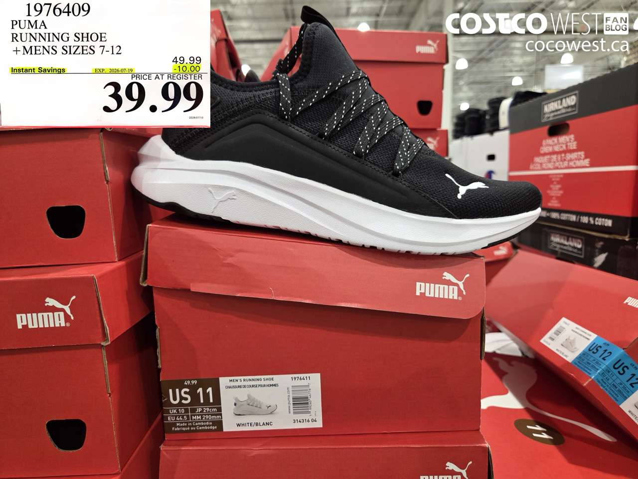 1976409 PUMA RUNNING SHOE + MENS SIZES 7-12 ($10.00 INSTANT SAVINGS EXPIRES ON 2026-07-19) $39.99
