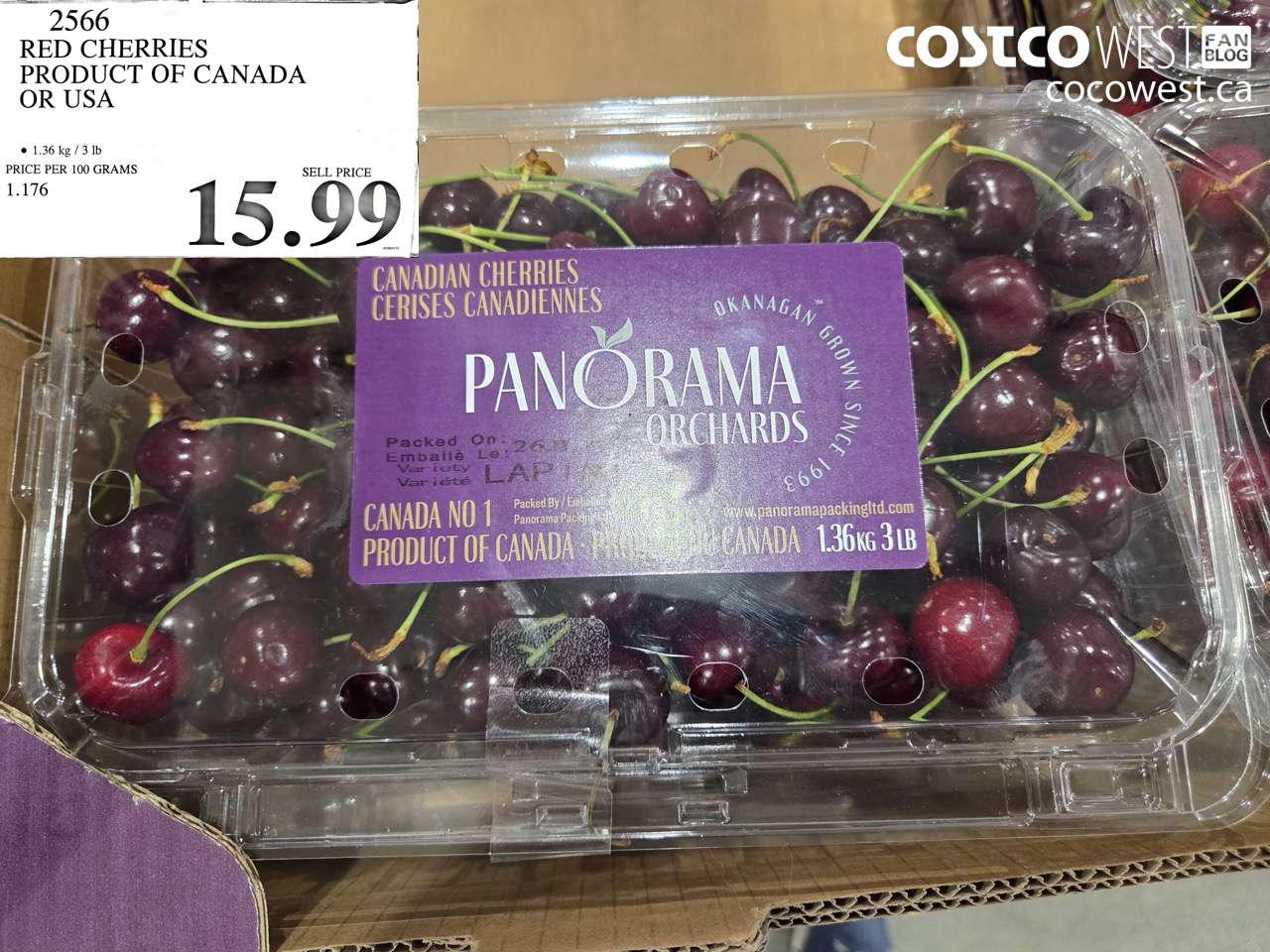 2566 RED CHERRIES PRODUCT OF CANADA OR USA $15.99