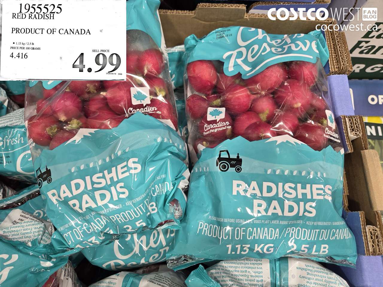 1955525 RED RADISH PRODUCT OF CANADA $4.99
