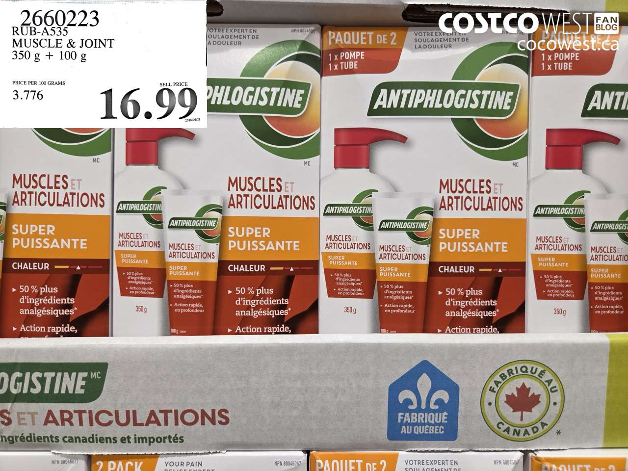 2660223 RUB-A535 MUSCLE & JOINT 350 G + 100 G $16.99
